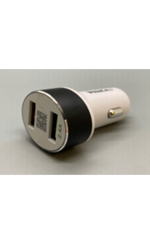 Universal Dual Port Fast Charging USB Car Charger - Wholesale Pkg. WegaCell: WL-2USB46-DCH