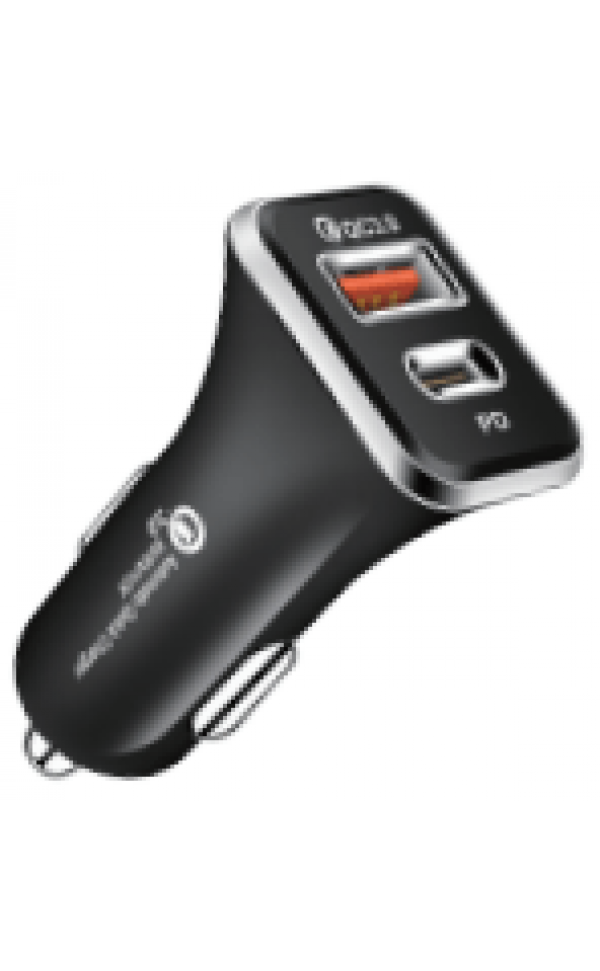 Universal Dual Port Fast Charging USB-USB C Car Charger. Wholesale Pkg. Reponic: RP-CC808