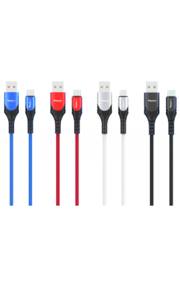 Android Type C USB Braided Fast Charging 10 Ft Fabric Data Cable - Wholesale Pkg. Reponic: RP-CB362-TYC