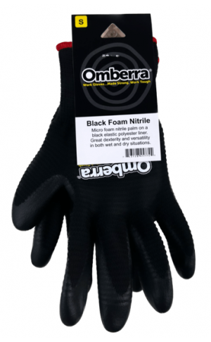 Gloves: GLV-NIT-BK-FOAM-S