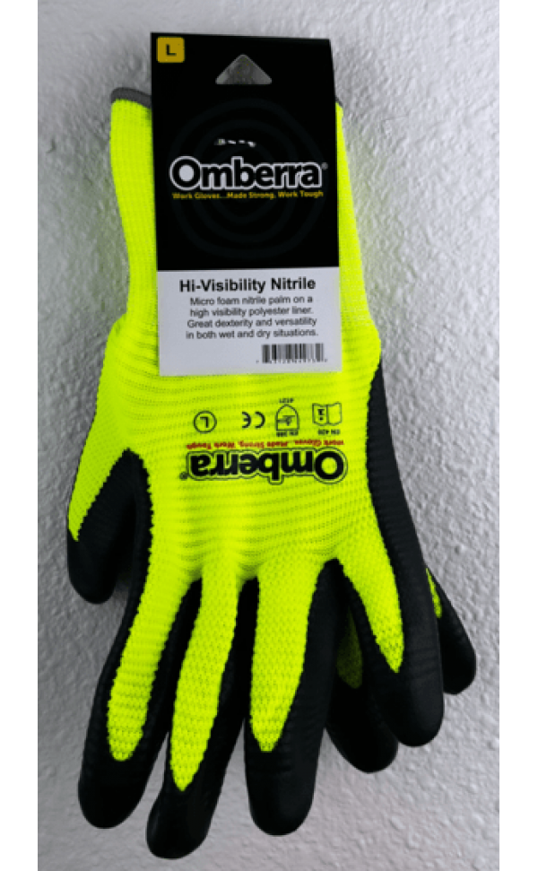 Gloves: GLV-NIT-HIVIS-YW-L