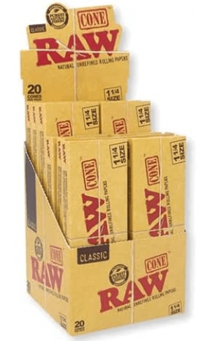 Rolling paper: ROL-RAW-CLE-CONE-PRE-ROL-20CT