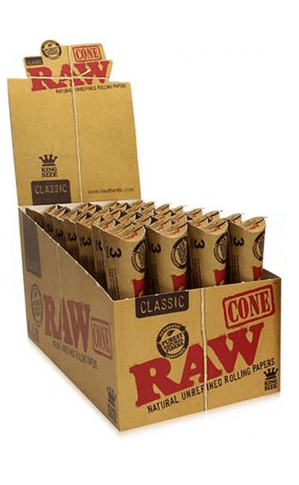 Rolling paper: ROL-RAW-CONE-CLASSIC-3-PK-KS-32CT