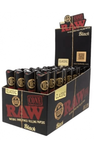 Rolling paper: ROL-RAW-CONE-CLASSIC-BK-3PK