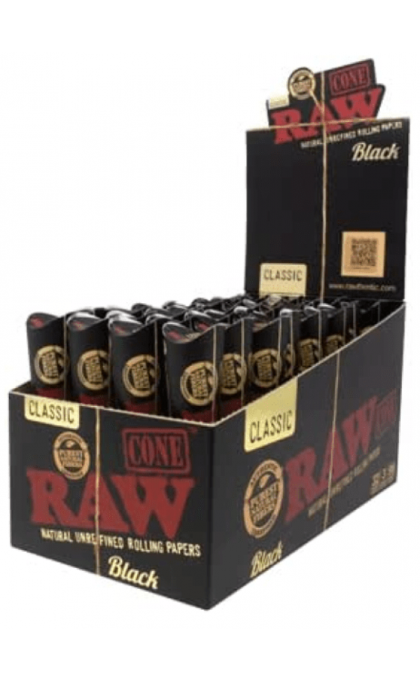 Rolling paper: ROL-RAW-CONE-CLASSIC-BK-3PK