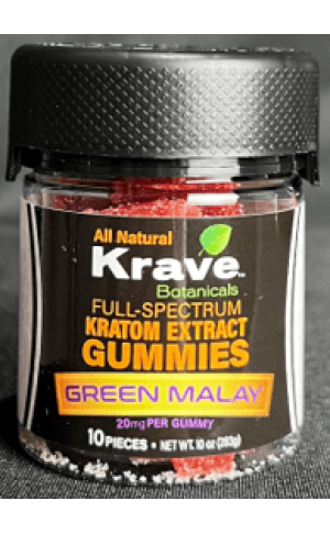 Herbal Supplements: SUP-KRAVE-KRATOM-GUMMY-GREEN-MALAY