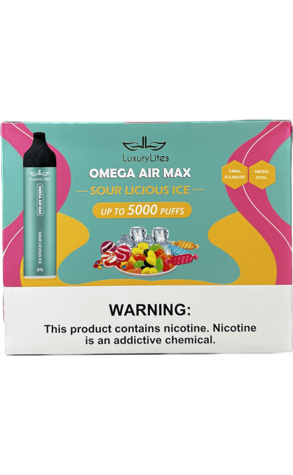 Vape: VAP-LUXURY-LITES-OMEGA-AIR-MAX-5K-SOUR-LUCIOUS-I