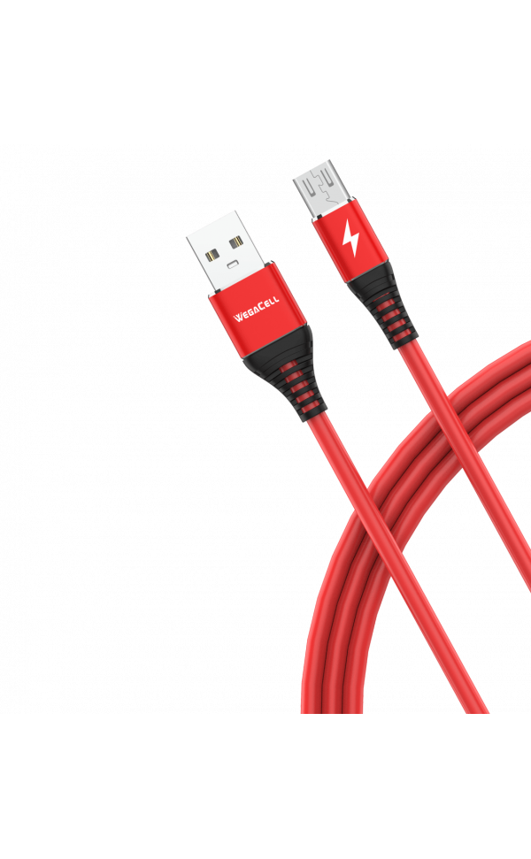 Android V8 Micro USB Fast Charging 6 Ft TPE Data Cable - Wholesale Pkg. WegaCell: WL-6FTCBL178-MCR