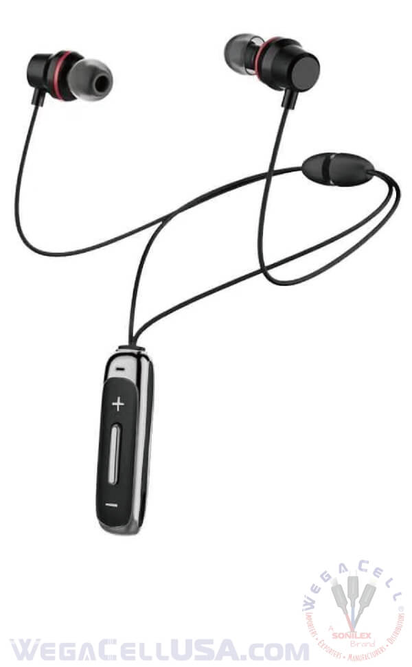 Bluetooth 5.0 Premium Sound Tangle-Free Wireless In-Ear Stereo Earphone - Wholesale Pkg. WegaCell: WL-83BT-HF